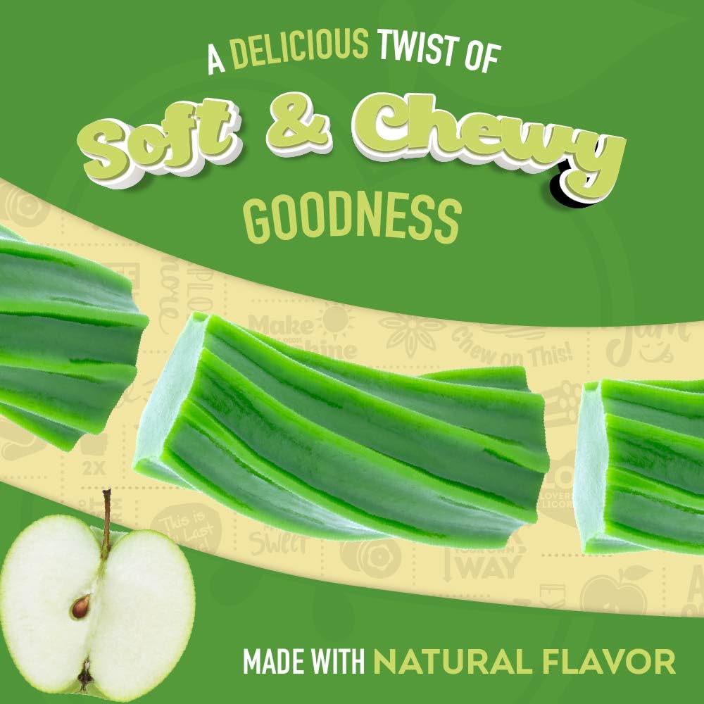 Wiley_Wallaby_Licorice_10_Ounce_Classic_Gourmet_Soft_&_Chewy_Australian_Green_Apple_Licorice_Candy_Twists,_1_Pack