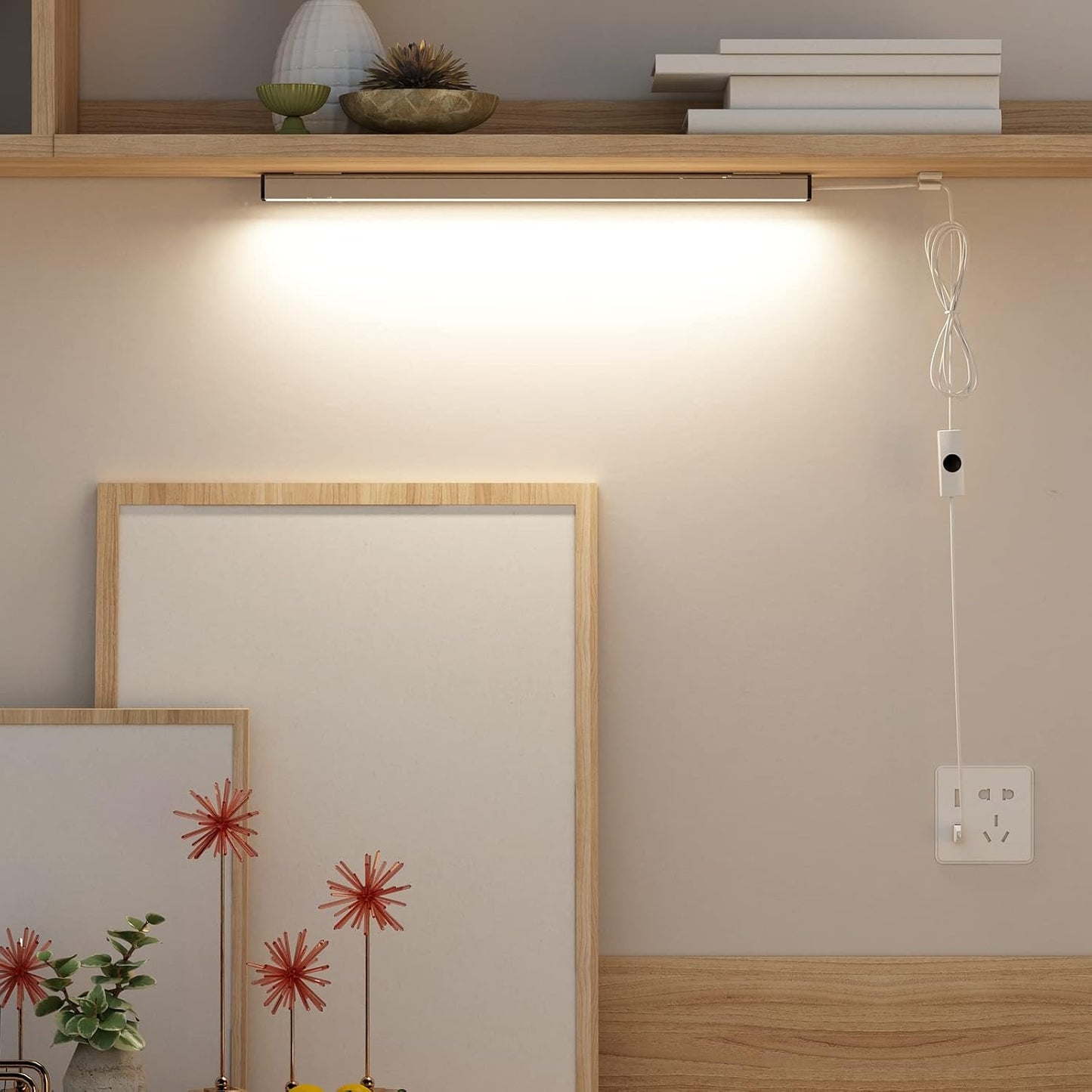 ASOKO_Under_Cabinet_Led_Lighting,_Light_Strip_Bar,_Daylight_White/Warm_White/Cool_White__Dimmable_Plug_in_USB_Light,_Small_Thin_Led_Under_Counter_Lighting_for_Kitchen/Room/Shelf/Desk/Display_Case