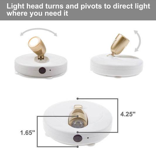 BIGLIGHT_Spotlight_Battery_Operated,_LED_Puck_Light,_Dimmable_Uplight_with_Remote,_Stick_on_Accent_Light_for_Painting_Picture_Wall_Artwork_Photo_Portrait_Closet_Plants,_Warm_White,_2_Pack