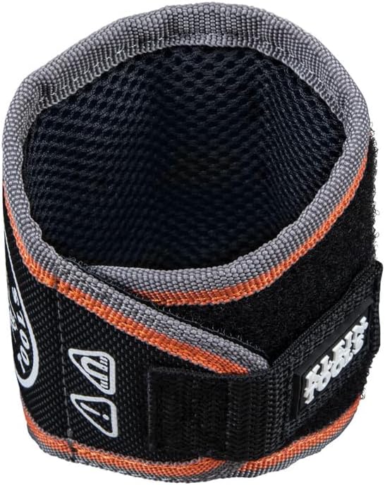 Klein_Tools_55895_Magnetic_Wristband,_Tradesman_Pro_Tool_Wristband_Holds_Wire_Connectors,_Screws,_Nails,_Drill_Bits,_With_Breathable_Mesh