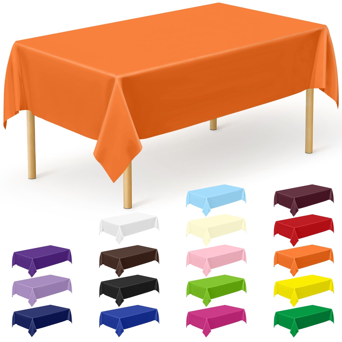 Orange - 12pcs 54x108 in