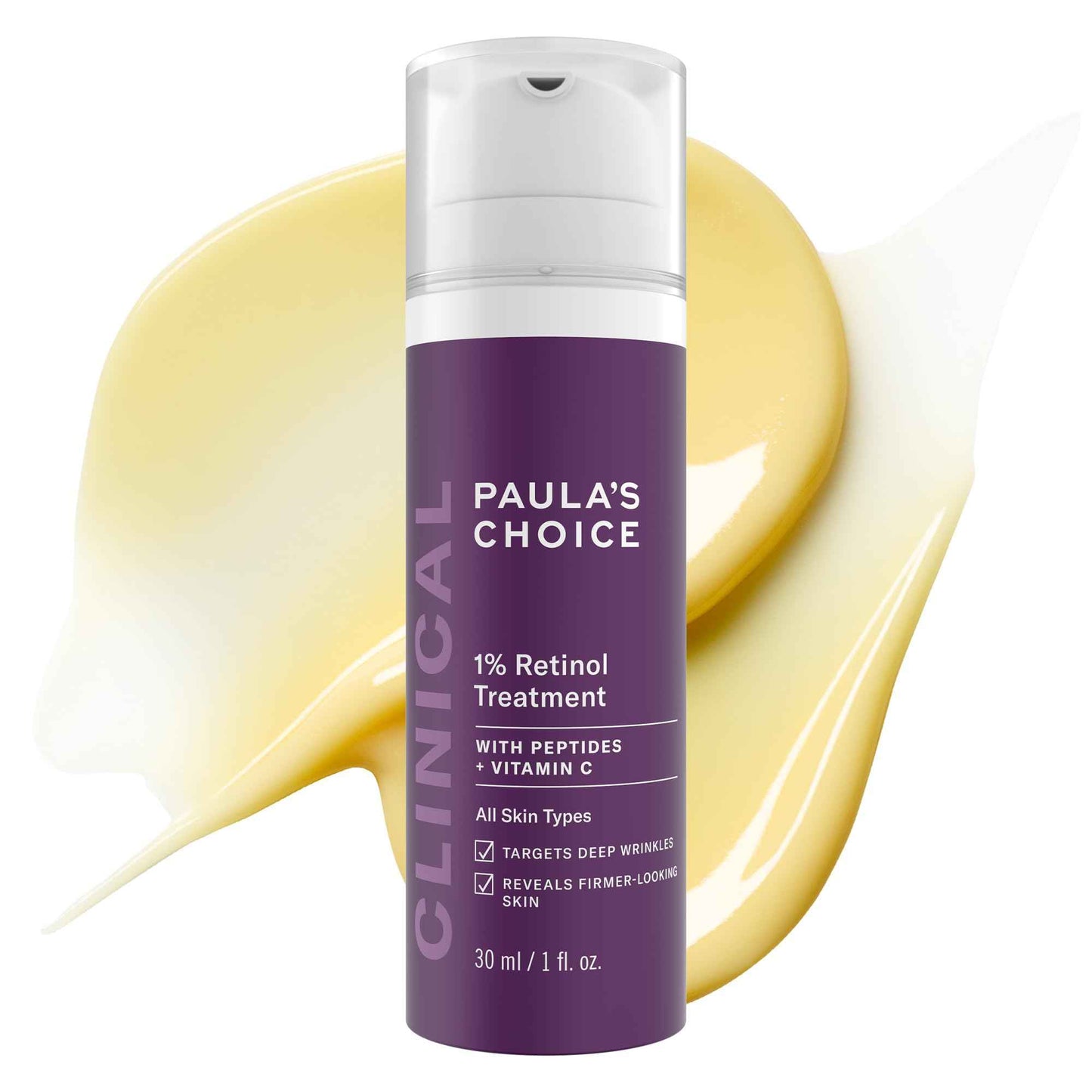Paula's Choice CLINICAL 1% Retinol Face Treatment with Peptides, Vitamin C & Licorice Extract, Anti-Aging Skin Care Serum, Fine Lines & Wrinkles, Fragrance Free