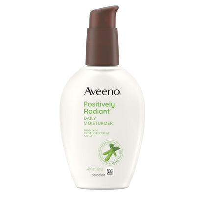 Aveeno_Positively_Radiant_Daily_Face_Moisturizer_with_SPF_15_Sunscreen,_Hydrating_Facial_Moisturizer_with_Soy_Extract_to_Improve_Skin_Tone_and_Texture,_Hypoallergenic_Formula,_Oil-Free,_4_FL_OZ