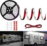 RV Awning Led Lights,12V 13FT/20FT Camper Awning Lights for Camper Motorhome Travel Trailer Concession Stands Food Trucks, Waterproof RV Exterior Underglow Light Strip for Party BBQ