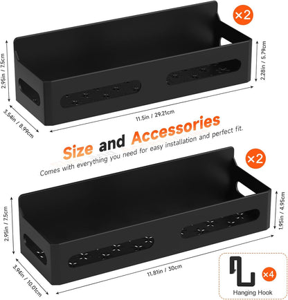 4_Pack_Magnetic_Spice_Rack_for_Refrigerator,_Spice_Rack_Organizer,_Moveable_Magnetic_Shelf_Fridge_Organizer_with_4_Hooks_for_Kitchen_and_Oven_Organization,_Black