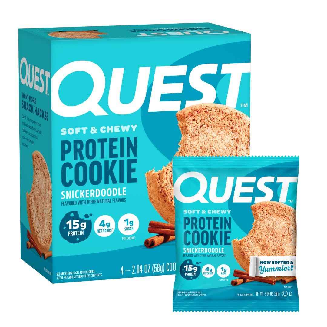 Quest Nutrition Protein Cookie, 15g Protein, 1g Sugar, 3g Net Carbs, Keto Friendly, High Protein, Low Carb