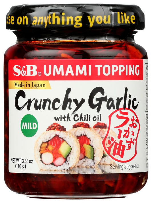 S&B_chili_oil_w/Crunchy_Garlic_3.9_oz_(Pack_of_2)
