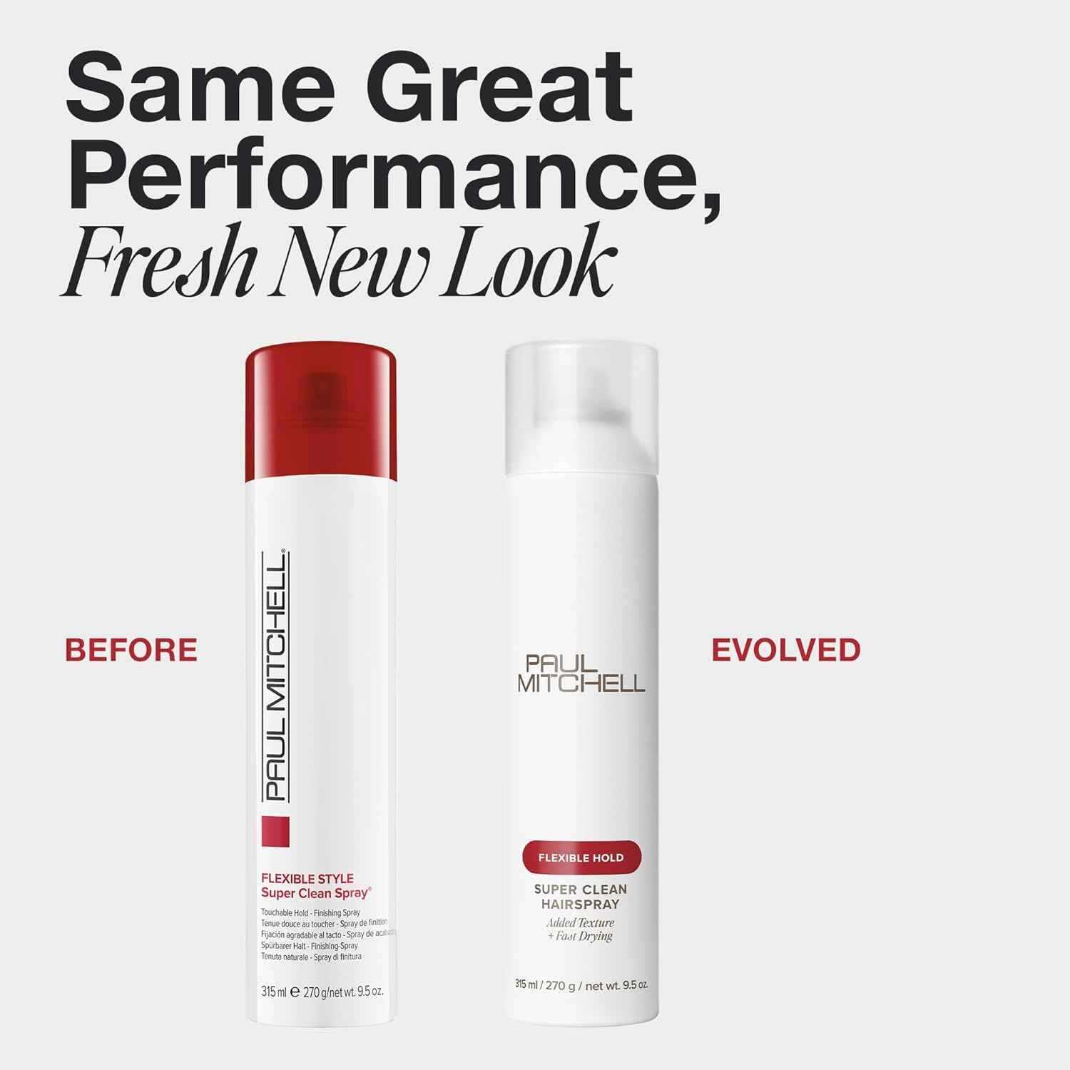 Paul Mitchell Super Clean Hairspray, Fast Drying, Adds Texture + Flexible Hold, For All Hair Types