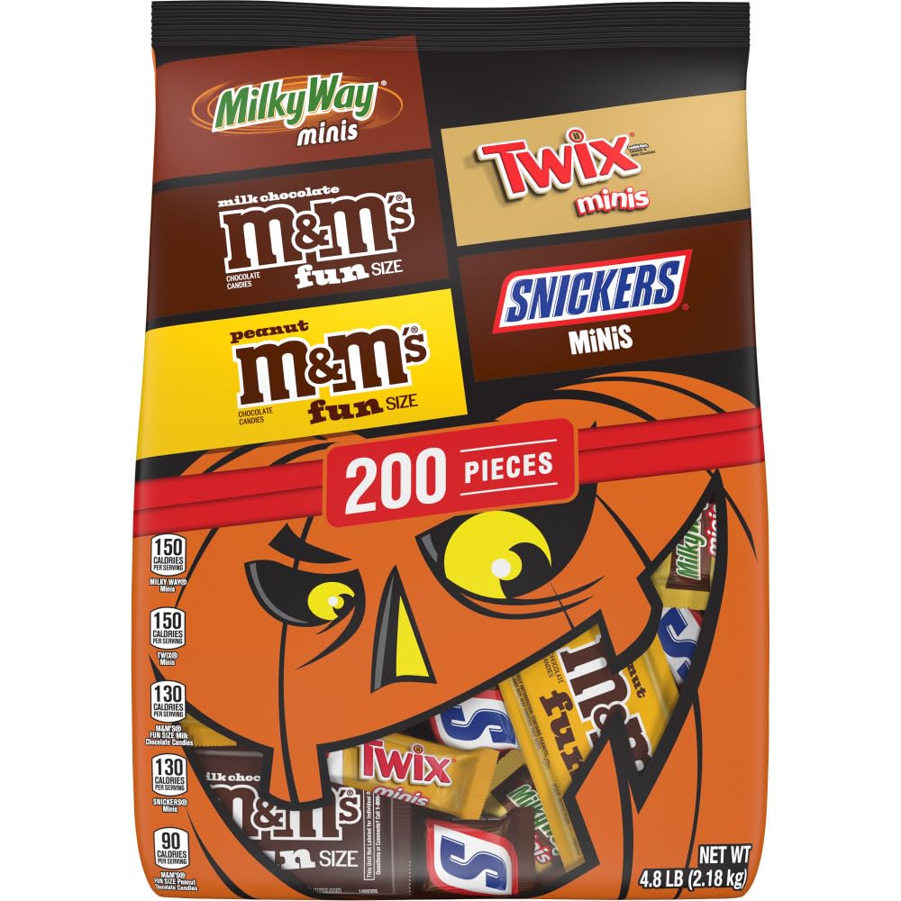 M&M'S,_SNICKERS,_TWIX_&_MILKY_WAY_Milk_Chocolate_Halloween_Candy_Variety_Pack,_200_Ct_Bulk_Assorted_Chocolate_Candy_Variety_Pack