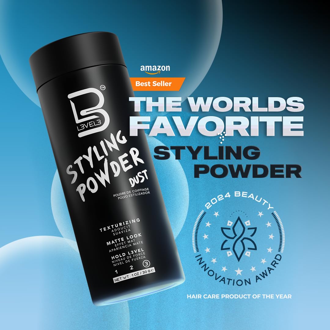 L3_Level_3_Styling_Powder_-_Natural_Look_Mens_Powder_-_Easy_to_Apply_with_No_Oil_or_Greasy_Residue_(Small_-_30_Grams)