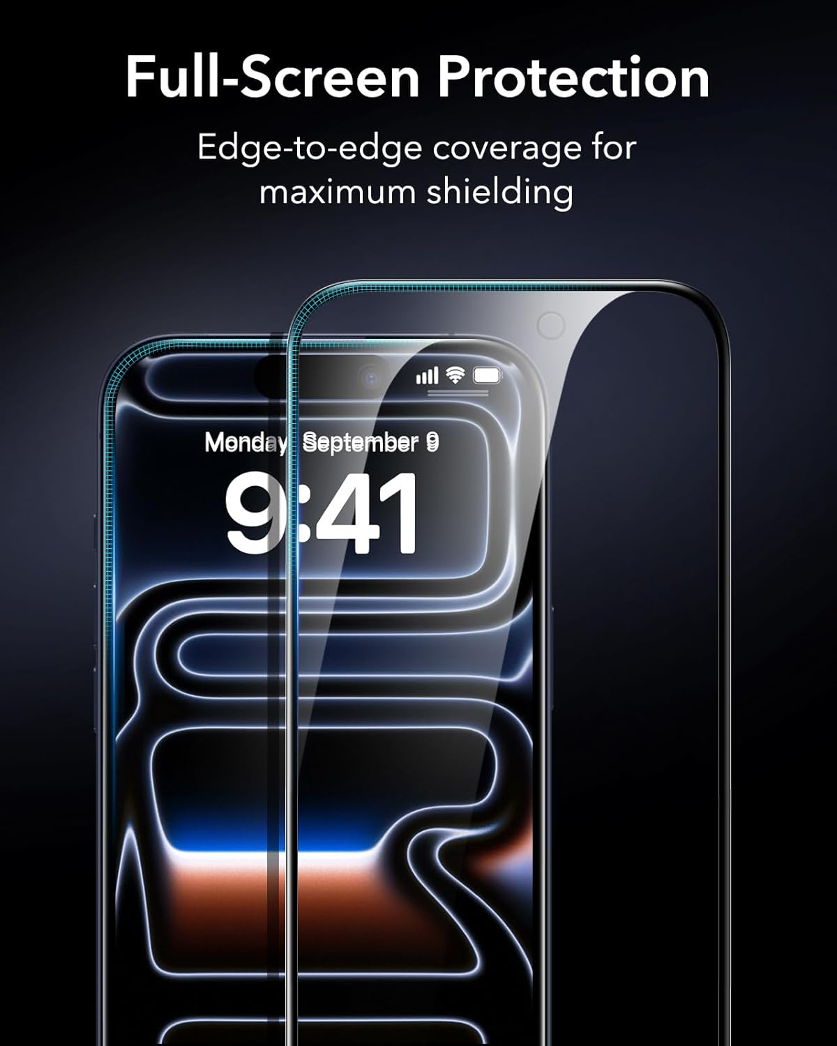 ESR_3_Pack_9H+_Glass_for_iPhone_17_Pro_Max_Privacy_Screen_Protector,_[Military_Grade_Shatterproof_&_Highly_Durable]_Armorite_Anti-spy_Tempered_Glass_with_UltraFit_Tray