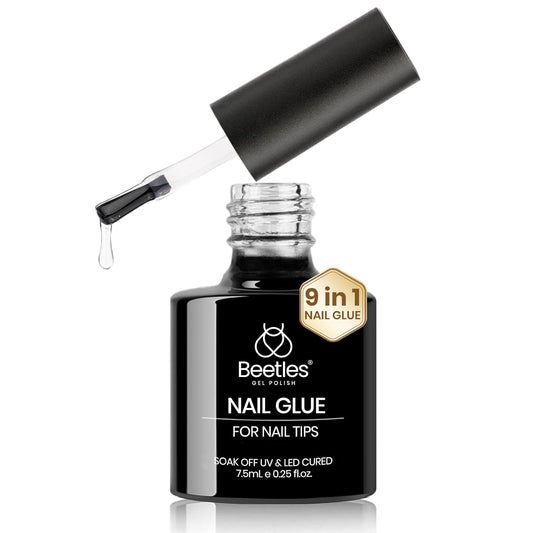 Beetles_9_in_1_Nail_Glue_Gel_for_Nail_Tips_and_Clear_Acrylic_Nails_Long_Lasting,_Curing_Needed_UV_Extension_Glue_for_False_Nail_Tips_and_Press_on_Nails,_Spring_Nail_Art
