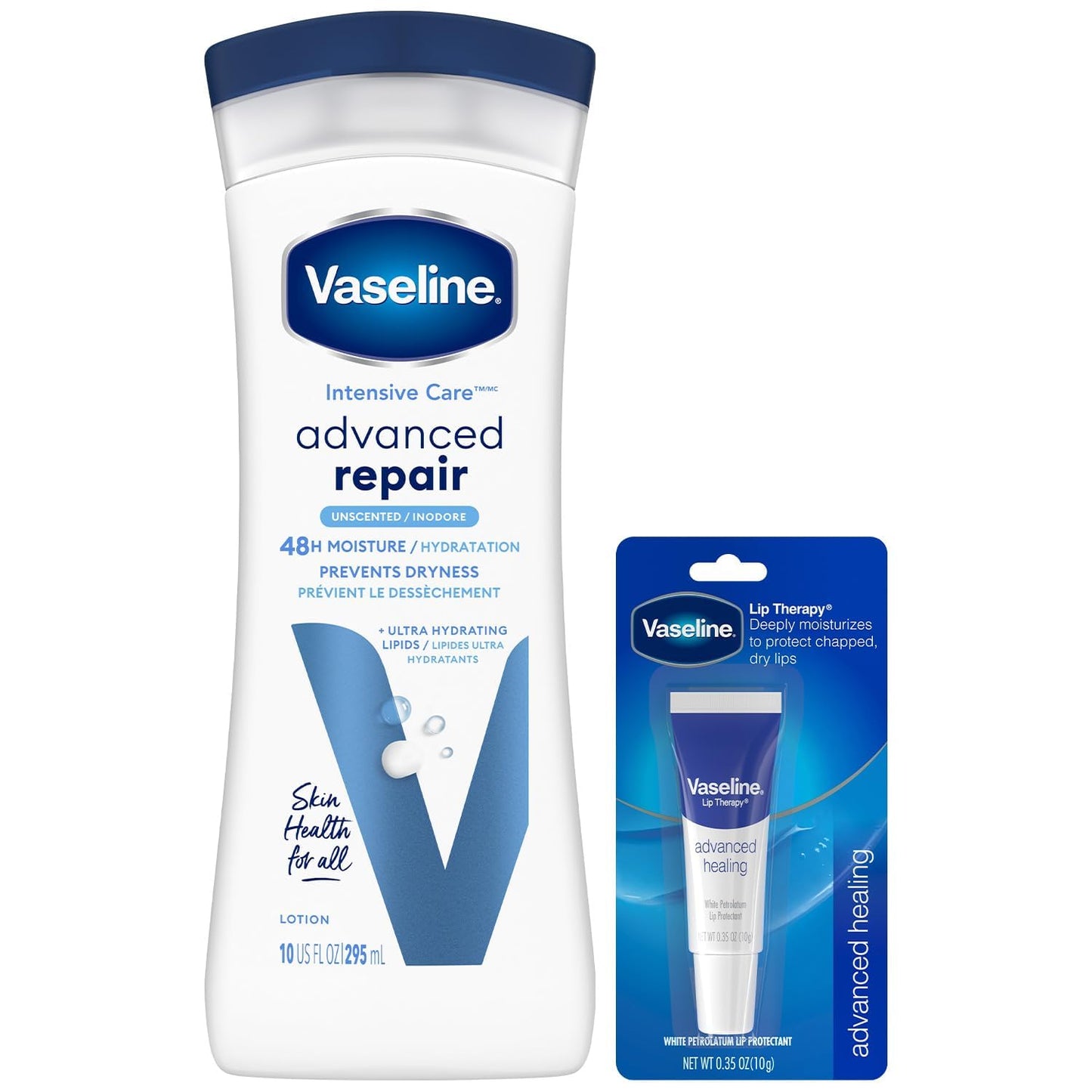 Vaseline_Intensive_Care_Lotion,_Unscented,_Advanced_Repair_–_Non-Greasy_Moisturizer_for_Extremely_Dry_Skin_+_Professional_Lip_Therapy_Tube