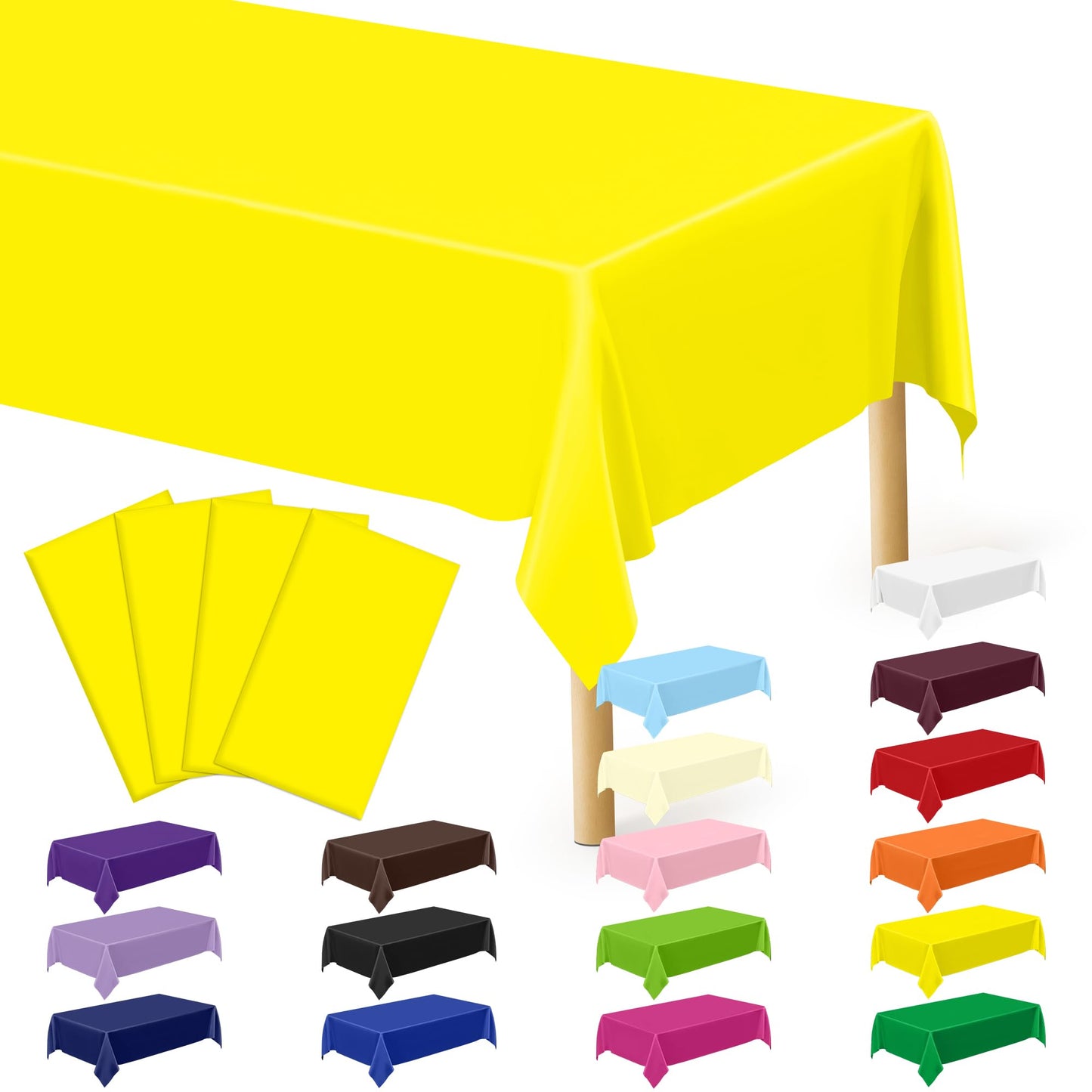 Yellow - 4pcs 54x108 in