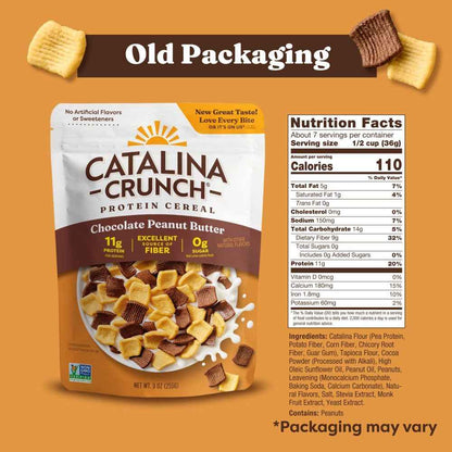 Catalina Crunch Protein Cereal - Sugar Free Breakfast Cereal with 11g of Protein - Gluten Free - Chocolate Peanut Butter - 9 oz. Bag