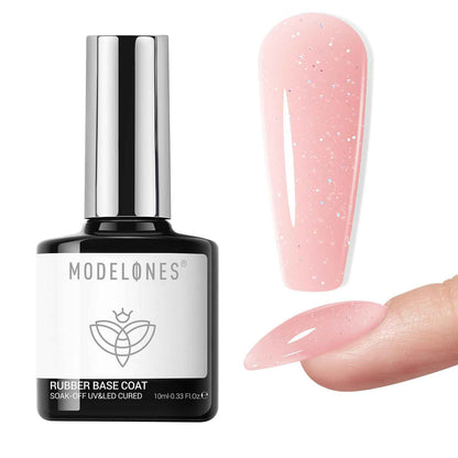 modelones Gel Top Coat, 15 ml 2026 Upgrade Super Shiny Base and Top Coat Set, Soak Off Nail Lamp Acid Free No Wipe Clear Base Top Gel Nail Polish