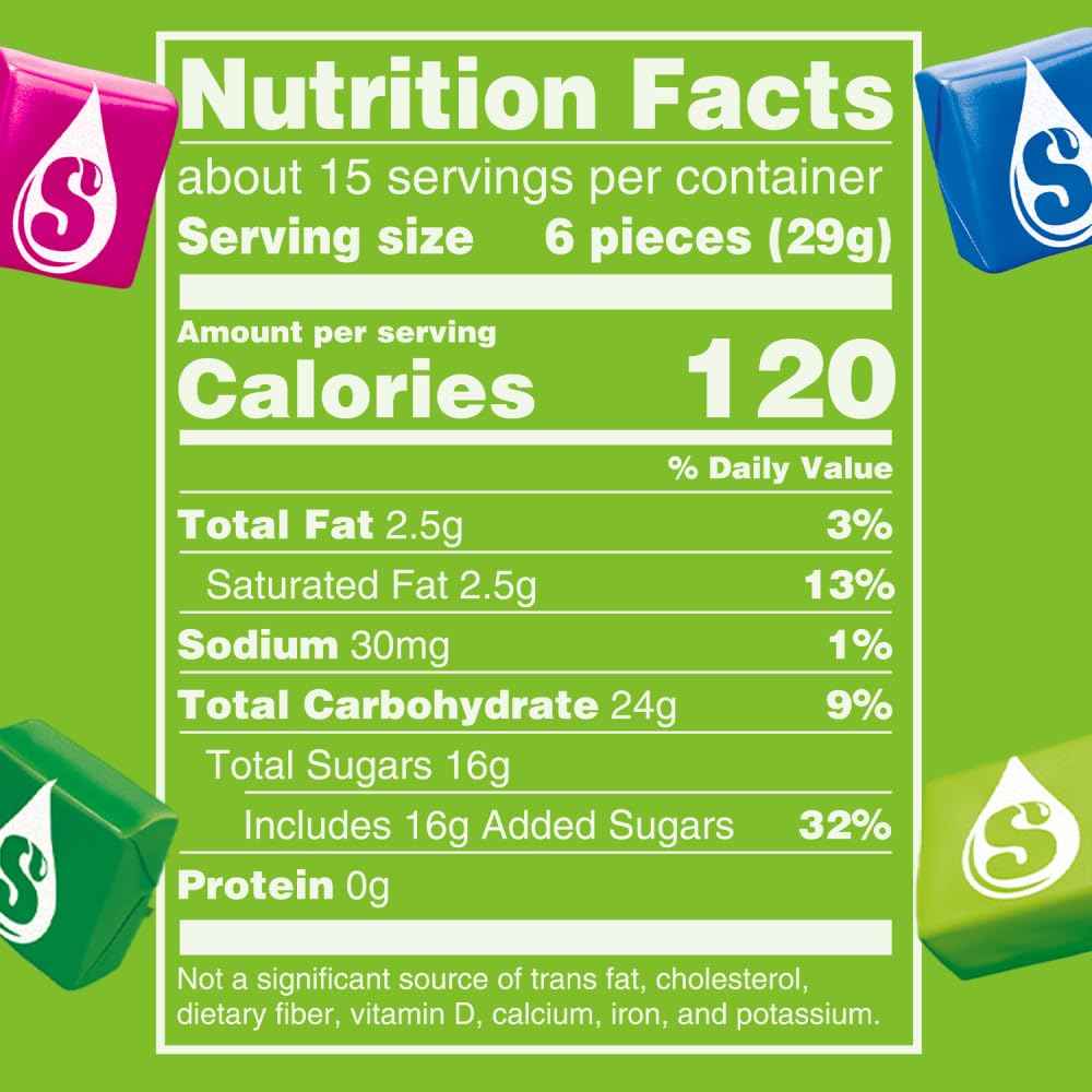STARBURST Sour Chewy Candy Individually Wrapped Fruit Chew, Sharing Size, 15.6 Oz Resealable Bag, Easter Basket Stuffers