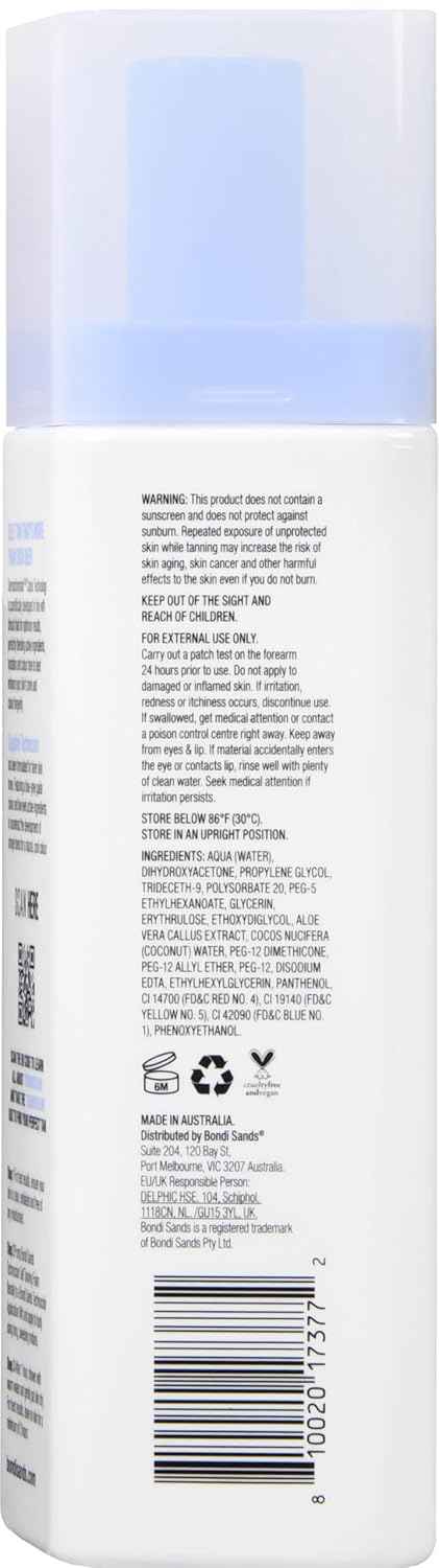 Bondi Sands Technocolor 1 Hour Express Self Tanning Foam, Innovative Formula, Hydrates for Natural Enhanced Skin Results, Available in 4 Shades