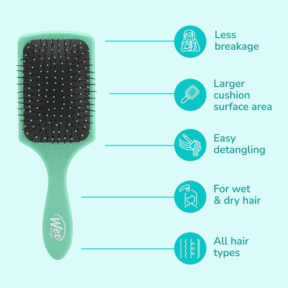 Wet Brush Paddle Detangler Hair Brush, Ultra-Soft IntelliFlex Bristles with AquaVent Design, Great For Treatment & Mask Application, Women, Men, Wet, Dry and Damaged Hair