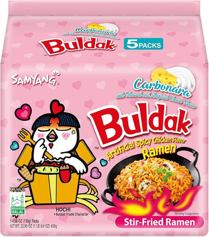 Limited Edition Samyang Carbo Buldak Super Hot Spicy Noodle 5 PACKS