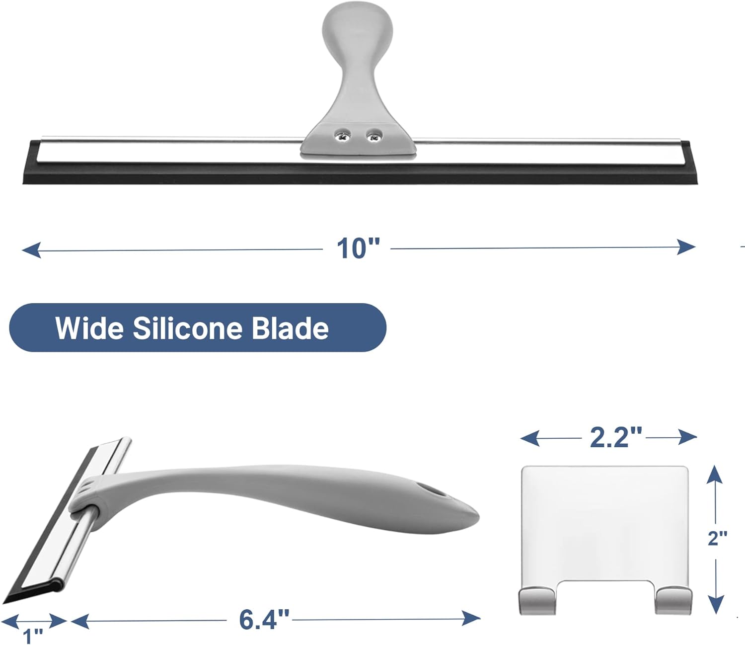 AmazerBath_Squeegee_for_Shower_Glass_Door,_All-Purpose_Squeegee_with_Hook_for_Shower_Doors,_Windows,_Mirrors,_Tiles_and_Car_Glass,_10_Inches