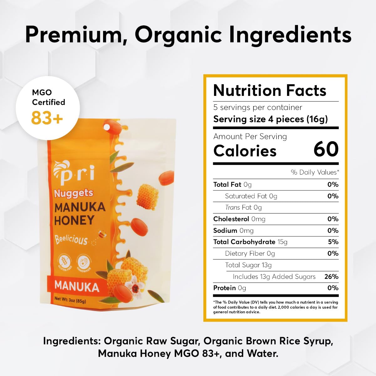 P.R.I_Manuka_Honey_Nuggets,_Sweet_and_All_Natural_Hard_Candy_Treat,_3oz