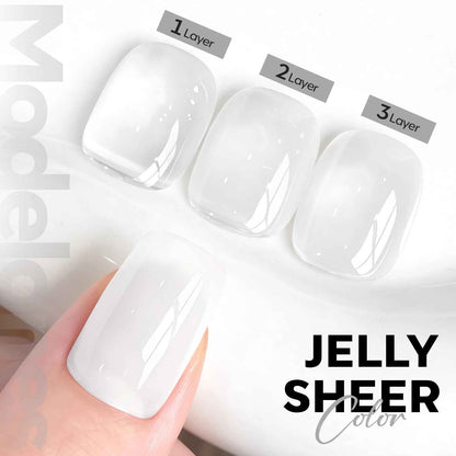 modelones Gel Nail Polish Nail Polish Natural Color Translucent Soak Off LED Clear Coat Soap Nails Art White French Gel Polish 15ml