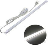 110V LED Under Cabinet Lighting,17inch LED Strip Light Bar with 6ft Power Cord,Magnetic Installation,Super Slim Counter Light,Reading Desk Lamp for Kitchen/Work Table. (White/Natural White)