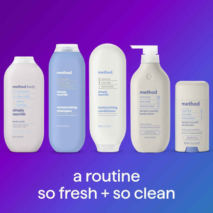 Method Body Lotion, Coconut, Rice Milk + Shea Butter notes, 24 Hours of Moisture 14 oz