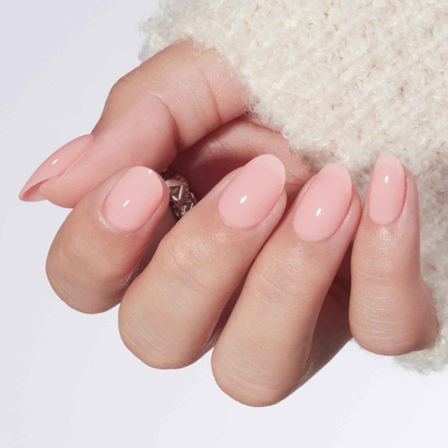 modelones French Tip Press On Nails, Short Oval Fake Nails Press Ons with Nail Glue, Adhesive Tabs, Nail File, Prep Pad, Manicure Stick, 32Pcs 16 Sizes, Nude, Spring Women Girl Gift