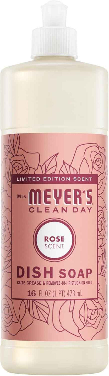 MRS. MEYER'S CLEAN DAY Liquid Dish Soap, Rose, 16 fl. oz