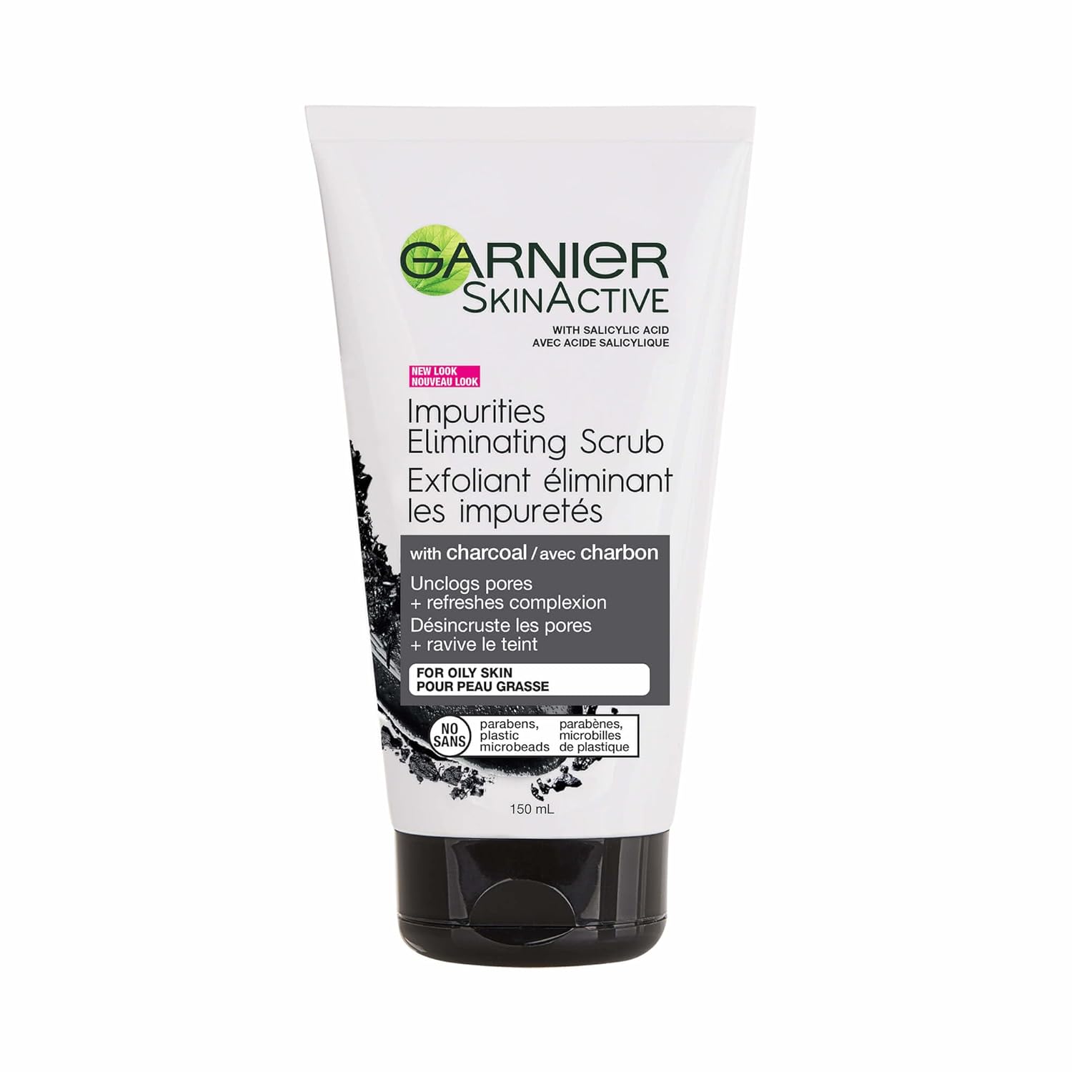 Garnier_SkinActive_Charcoal_Blackhead_Eliminating_Scrub,_5_Fl_Oz_(150mL),_1_Count_(Packaging_Mary_Vary)