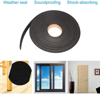 Seal_Foam_Tape,1/2_Inch_W_x_1/8_Inch_T_Weather_Stripping_for_Door_and_Window,High_Density_Single_Sided_Closed_Cell_Door_Insulation_Weather_Strip,_3_Rolls_Total_50FT_Black
