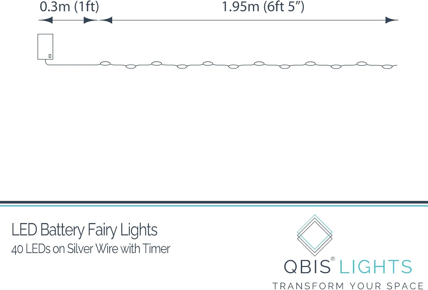 QBIS_Warm_White_Fairy_Lights_Battery_Operated_With_Timer_Mode,_40_Micro_LED_for_Mason_Jars,_6.5ft_Silver_Wire_Indoor_Use