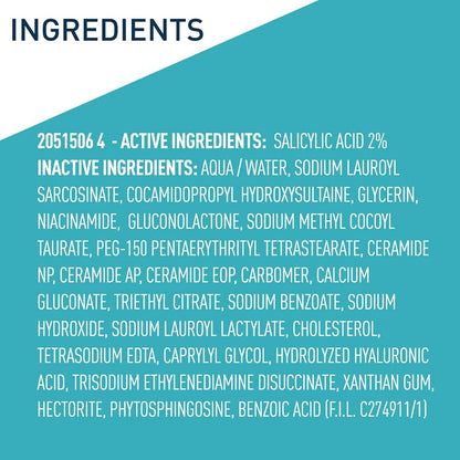 CeraVe_Acne_Treatment_Face_Wash,_Salicylic_Acid_Cleanser_with_Purifying_Clay,_Niacinamide,_and_Ceramides,_Pore_Control_and_Blackhead_Remover,_8_Ounce