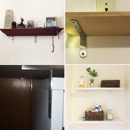 YUMORE_L_Bracket,_5"_x_3"_Max_Load:_35lb/15KG_Heavy_Duty_Stainless_Steel_Solid_Shelf_Support_Corner_Brace_Joint_Right_Angle_Bracket,_Pack_of_4