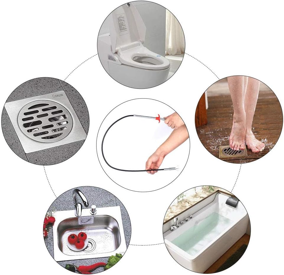 DR.PEN_Flexible_Grabber_Claw_Pick_Up_Reacher_Tool_(Drain_Clog_Remove_Tool),_With_4_Claws_Bendable_Hose_Pickup_Reaching_Assist_Tool_for_Litter_Pick,_Home_and_Kitchen_Sink,_Drains,_Toilet_(35.4_inch)