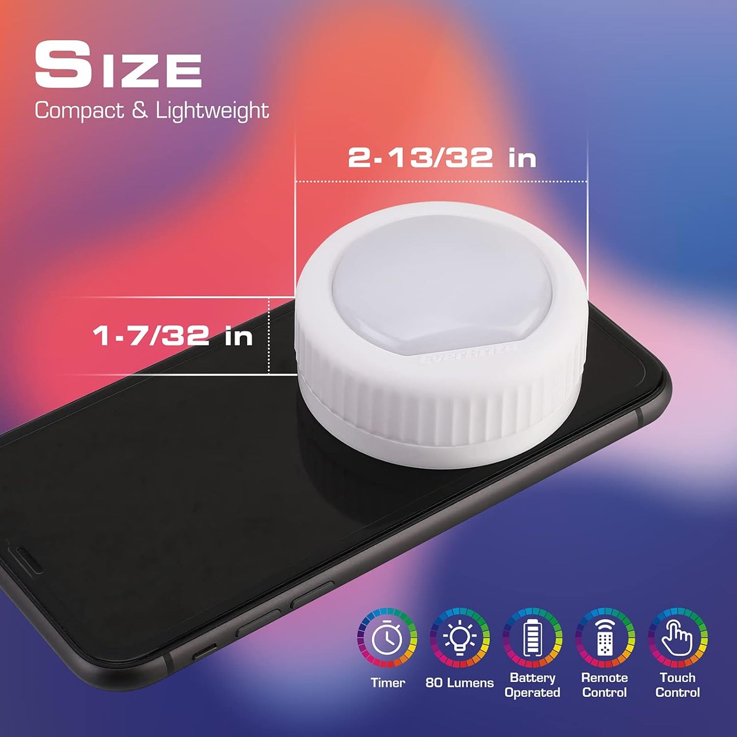 EverBrite_Tap_Light,_Push_Light,_LED_Puck_Lights_with_12_RGB_Colors,_Wireless_Touch_Light_Under_Cabinet,_80_Lumens_Night_Light_for_Closet,_Bedroom,_Wall,_Classroom,_9_AAA_Batteries_Included,_3-Pack