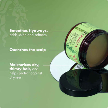 Mielle Organics Rosemary & Mint Hair Pomade for Women & Men - Conditioning Natural Hair Moisturizer to Quench the Scalp, Lock in Wave Patterns, Add Shine & Help Protect Against Dryness (5 oz)
