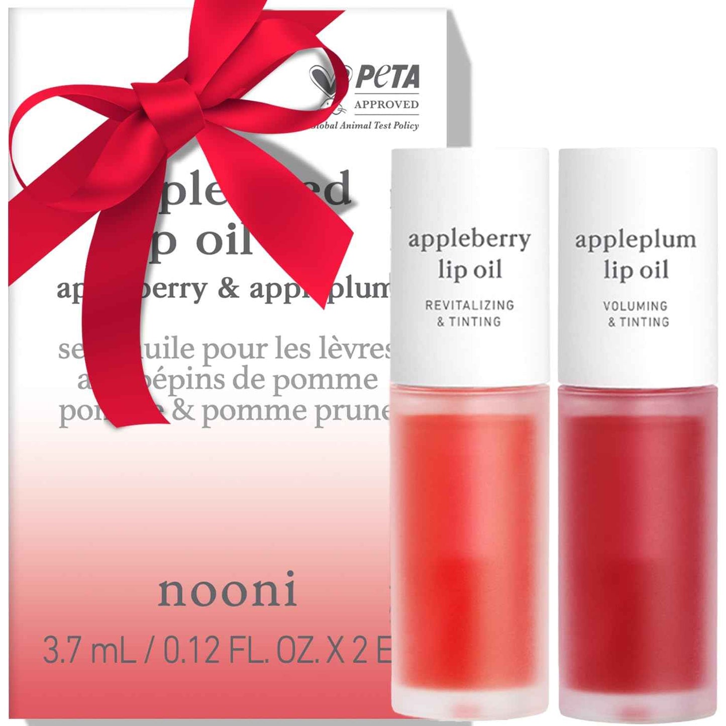 NOONI Korean Lip Oil | Long-Lasting, Moisturizing, Plumping, Revitalizing for Dry Lips, Waterproof, No Peel Off, Korean Tint, Hydrating Lip Stain, Nourishing Crystal Clear, 0.12 FL Oz