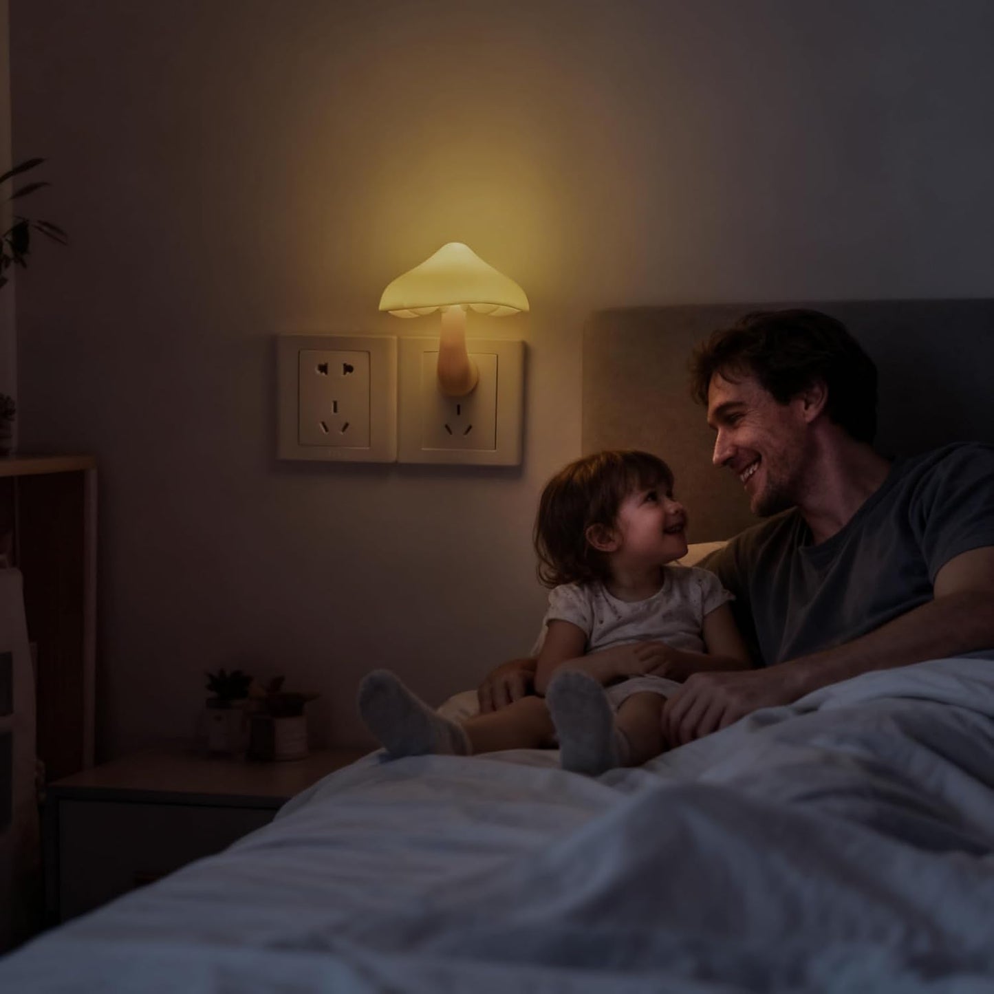 AUSAYE_Sensor_LED_Night_Light_Plug_in_Wall_Lamp,_Energy_Saving_NightLight_Cute_Mushroom_Night_Lights_for_Adults_Kids_Bedroom,Bathroom,Toilet,_Stairs,_Kitchen,Hallway_Corridor