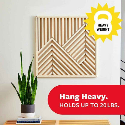Command 20 lb XL 16 Pairs Heavyweight Picture Hanging Strips (32 Strips), Damage-Free Hangers for Picture Frames, No Tools Required, Ideal for Home Room Wall Decor, Black Adhesive