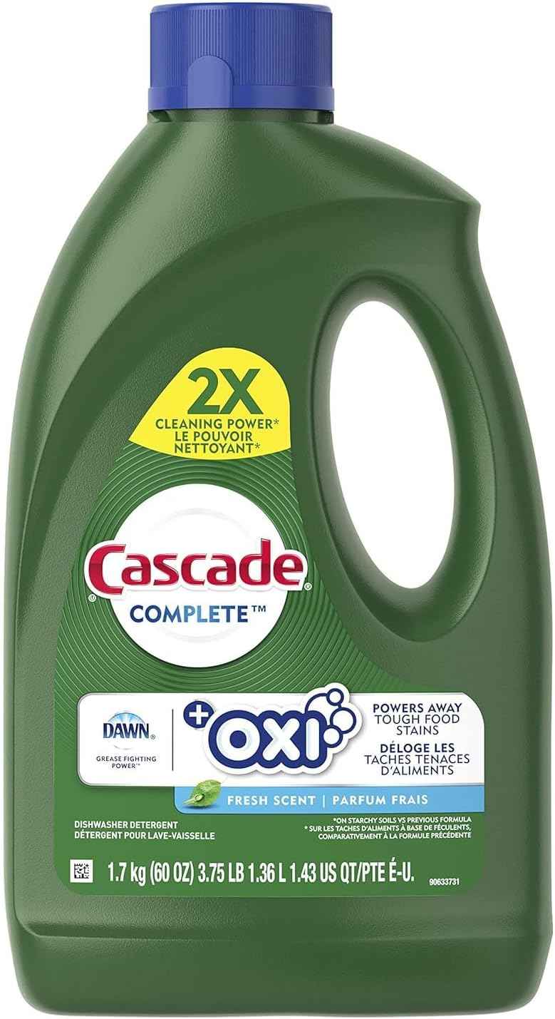 Cascade Complete +Oxi Gel Dishwashing Detergent, Fresh Scent