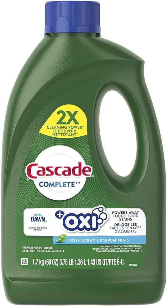 Cascade Complete +Oxi Gel Dishwashing Detergent, Fresh Scent