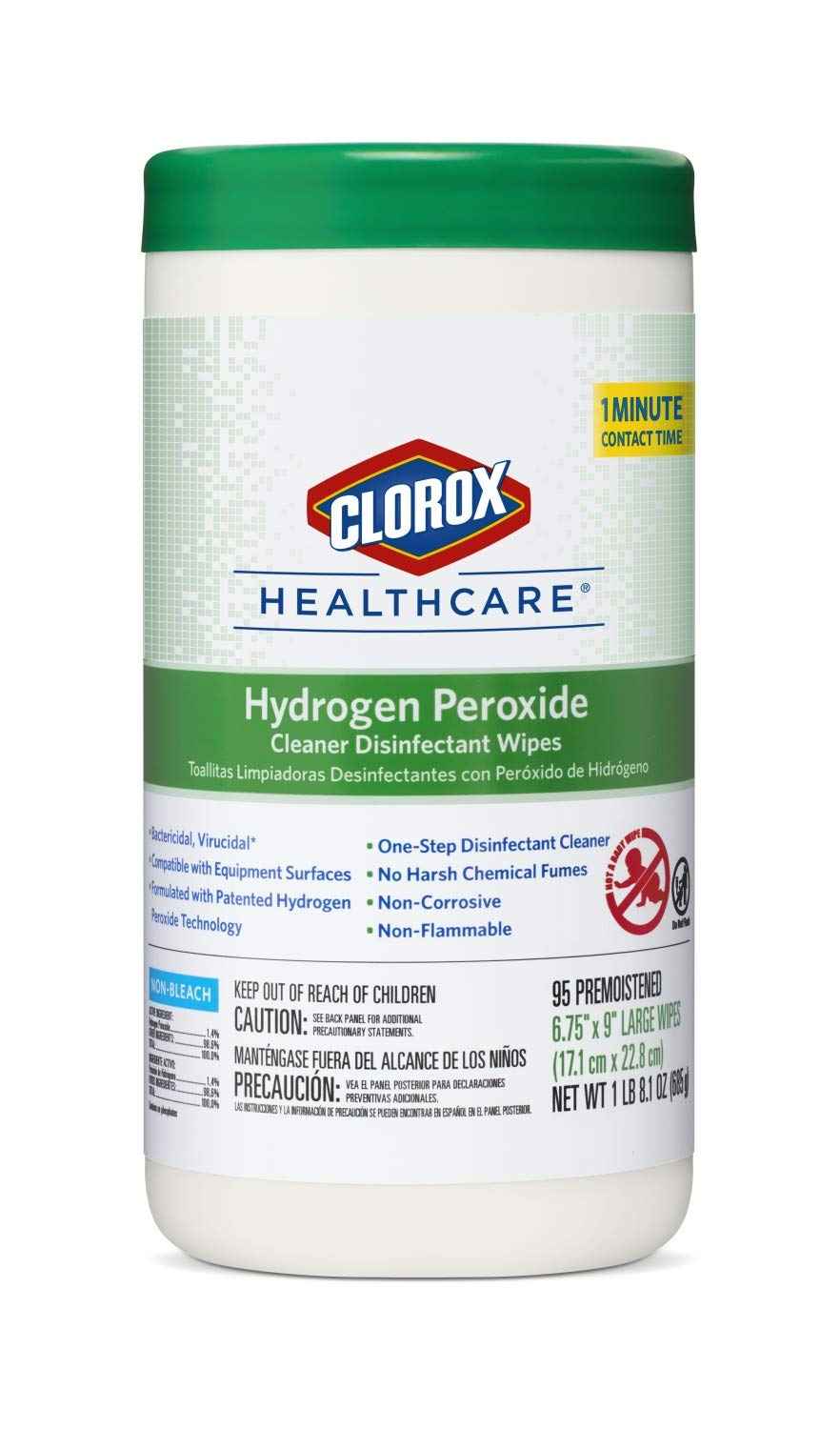 Clorox Healthcare Hydrogen Peroxide Cleaner Disinfectant Wipes