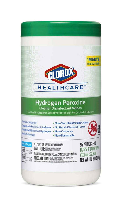 Clorox Healthcare Hydrogen Peroxide Cleaner Disinfectant Wipes