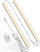 Plug-in Under Cabinet Lighting, Dimmable Counter Lights for Kitchen,  Cold White/Warm White/Natural White Linkable USB Led Closet Light, Wired Indoor Night Lights Bar for Desk, Sink,Workbench