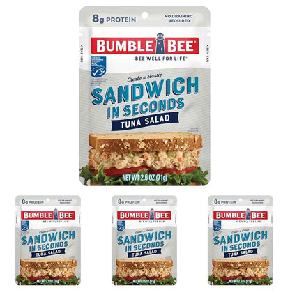Bumble Bee Seasoned Tuna Pouch - Wild Caught and Ready to Eat for Snack, Salad, Korean Tuna Bowl - 14g Protein per Serving - PERFECT, PORTABLE, GOODNESS - 2.5 oz Packet