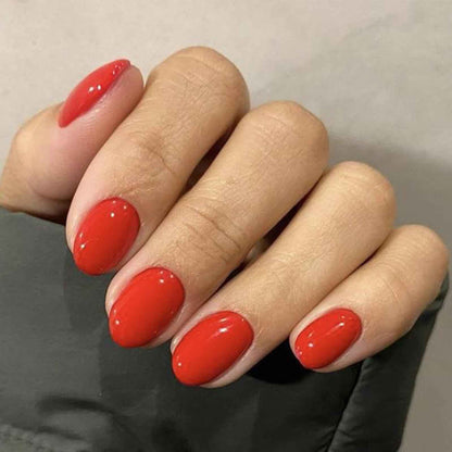 modelones French Tip Press On Nails, Short Oval Fake Nails Press Ons with Nail Glue, Adhesive Tabs, Nail File, Prep Pad, Manicure Stick, 32Pcs 16 Sizes, Nude, Spring Women Girl Gift