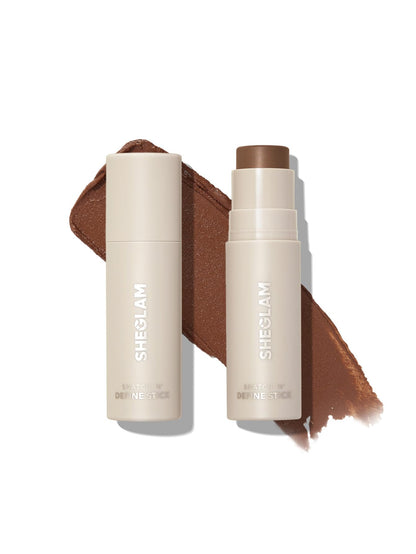 SHEGLAM Snatch &amp;#39;n&amp;#39; Define Cream Contour Stick Long Lasting Highly Pigmented Sweat Proof Face Bronzer Makeup - Camel Suede